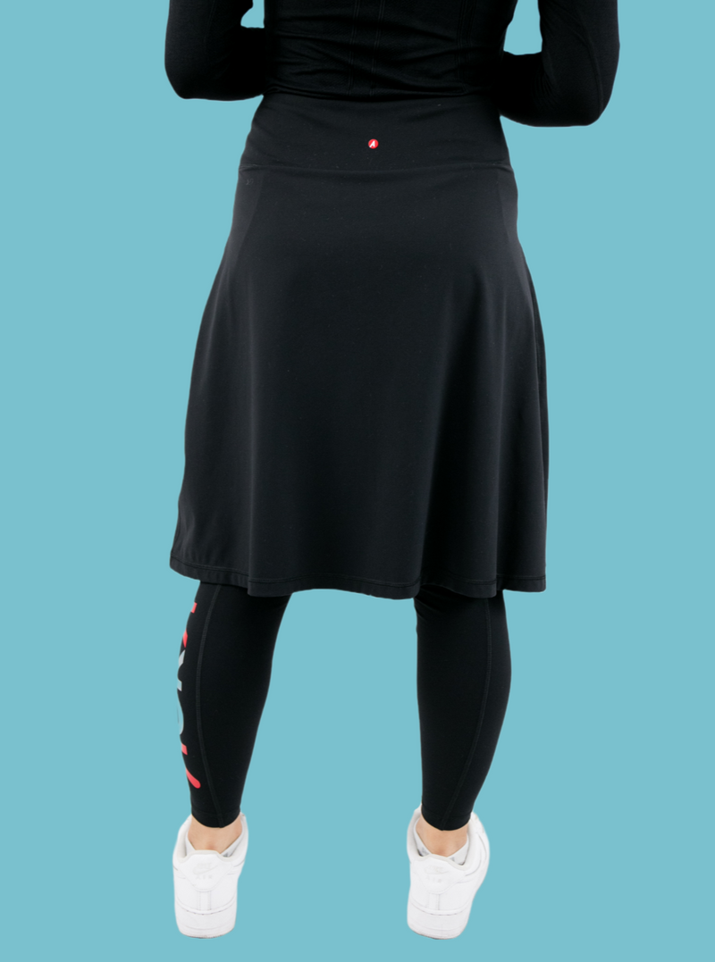 Black Bamboo Legging w/Skirt - One Size - FINAL SALE — Sorellina Boutique